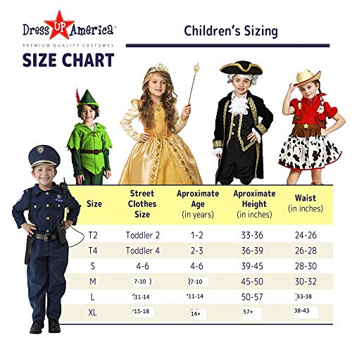 Dress Up America Juego de Disfraces de cartón de Leche para niños, Multicolor, Talla 3-4 años (Cintura: 66-71, Altura: 91-99cm) para Hombre