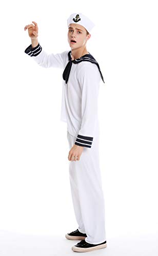 dressmeup DRESS ME UP - M-0031-S/M disfraz hombre carnaval Halloween marinero marino talla S/M