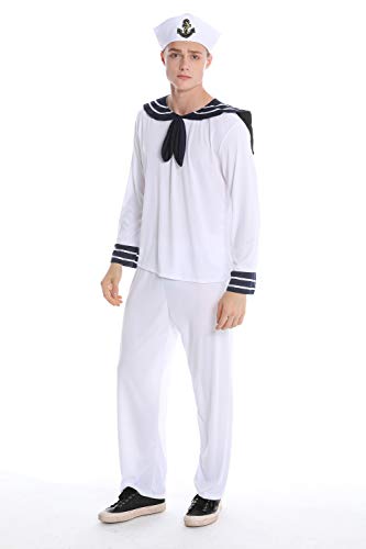 dressmeup DRESS ME UP - M-0031-S/M disfraz hombre carnaval Halloween marinero marino talla S/M