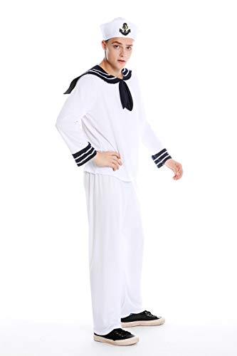 dressmeup DRESS ME UP - M-0031-S/M disfraz hombre carnaval Halloween marinero marino talla S/M