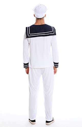 dressmeup DRESS ME UP - M-0031-S/M disfraz hombre carnaval Halloween marinero marino talla S/M