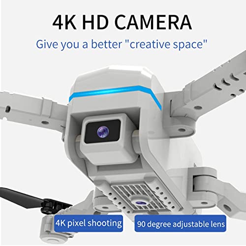 DSRHOM 4K HD Camera Drone u2014Mini Drone Toy H6 Drone Plegable Quadcopter Toy Gift para Principiantes WiFi FPV RC Drone Juguetes de Control Remoto portátil para niños (cámara Doble)