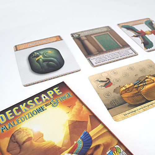 dVGiochi - Deckscape-La Maledición de la Sfinge-Una Escape Room de Bolsillo, Edición Italiana, DVG5709