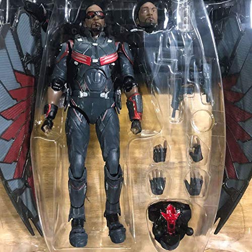 DYB Figuras Juguetes Avengers Juguetes - Falcon Vengadores Infinity War operación Conjunta de 6 Pulgadas, Figura de acción Vengadores Falcon, Negro Marvel Toys