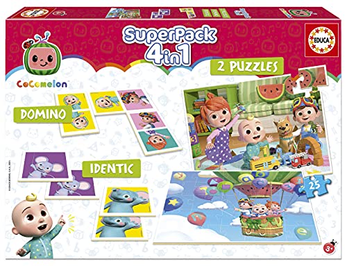 Educa 19140 CocoMelon Superpack. Set de Juegos Educativos para Bebés. +36 Meses, Color Cranberry