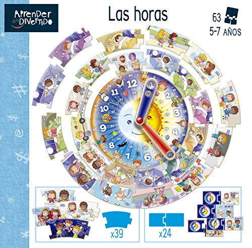 Educa - Aprender es Divertido: Las Horas, Aprende a Leer el Reloj Juego Educativo para niños, a Partir de 5 años (18698)