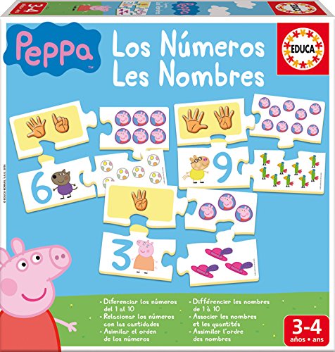 Educa Aprendo Los Números Peppa Pig Animales Puzzle tivo, Multicolor (16224) + Los Colores Peppa Pig Juego tivo para Bebés, Multicolor (16225)