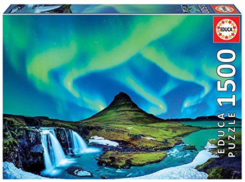 Educa Aurora Boreal en Islandia. Puzzle de 1500 Piezas. Ref. 19041, Multicolor