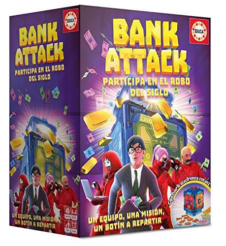 Educa Borrás - Bank Attack Juego de Mesa, Color versión española, color/modelo surtido (18349)