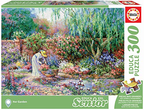 Educa Borras - Serie XXL Senior, Puzzle 300 piezas Su jardín (17981)