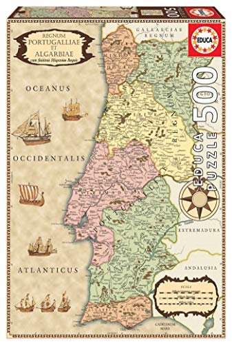 Educa- Mapa histórico de Portugal Puzzle, Multicolor (18223)