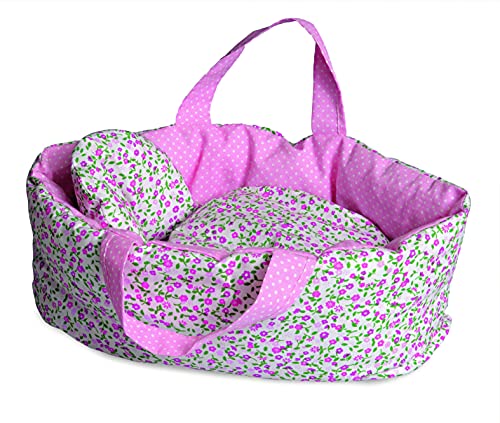 Egmont Toys-120460-Gran Capazo Floreado Accesorios para muñecas, Color Rosa (120460)