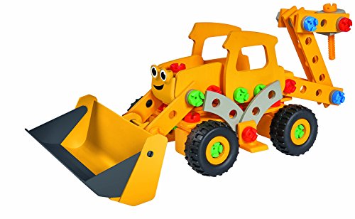 Eichhorn 109325105 – Bob el constructor Constructor – (excavadora baggi/Scoop, 142 Piezas, FSC 100%, fabricado en Alemania, a partir de 5 años , color/modelo surtido