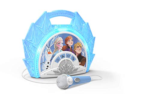 ekids Disney Frozen 2 - Máquina de karaoke con micrófono para niños FR-115V2