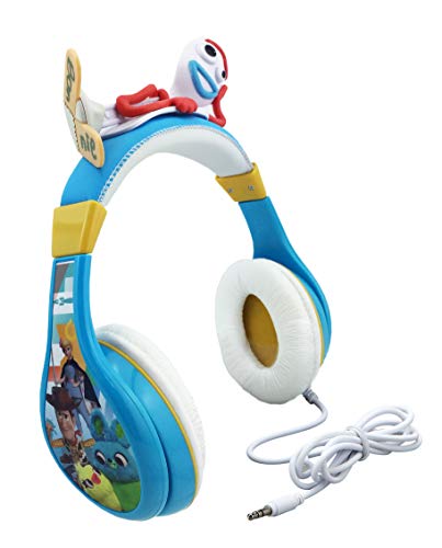 EKids Toy Story 4 Forky - Auriculares para niños con Diadema Ajustable y Control de Volumen de los Padres, Escuela, hogar, Viajes, Color Azul