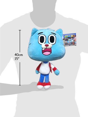 El asombroso mundo de Gumball - Peluche Gumball personaje azul 40cm - Calidad super soft - azul-