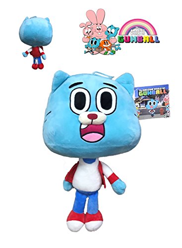 El asombroso mundo de Gumball - Peluche Gumball personaje azul 40cm - Calidad super soft - azul-