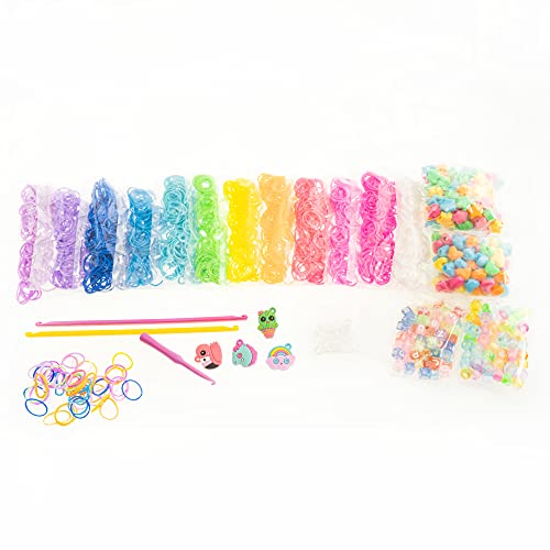 Elasticolor New-Nuevo Pro Mega Set para Hacer Collares, Pulseras, Anillos con Marco Profesional para Gomas de borrar, Cuentas y Colgantes-Nice Group, 03002, Multicolor