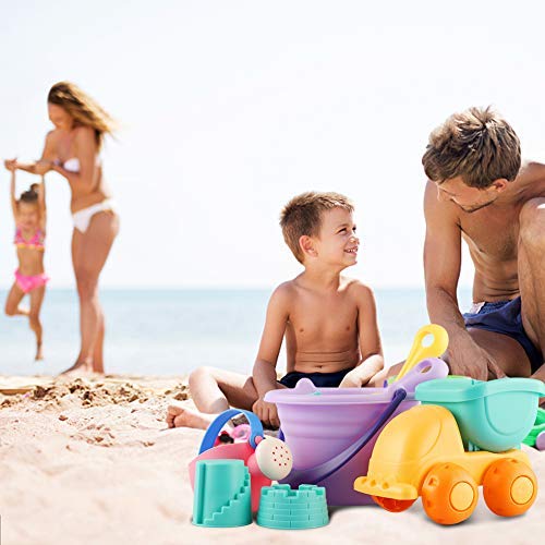 ele ELEOPTION Paquete de 11 Juguetes de Playa para niños, Juego de Juguetes de Arena para la Playa, Juego de Arena para niños pequeños, niños, niñas, Juguetes acuáticos