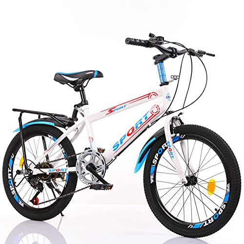 Elegante Bicicleta Para Niños De 7 Velocidades, 18/20/22/24 Pulgadas, Bicicletas De Cross-Country De Velocidad Variable Para Niños Y Niñas, Adolescentes MTB Liviana, Regalos Para Niños,02,22"