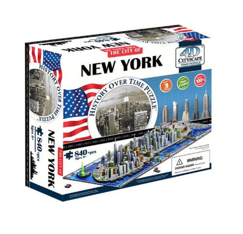 Eleven Force 40010 - Puzzle 4D Ciudades, diseño Nueva York (00502) - Puzzle New York 4D (840)