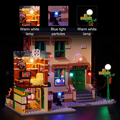 Elroy369Lion RC USB Power - Juego de luces LED para Lego Sesame Street 21324 (sólo LED, no incluye el kit Lego)