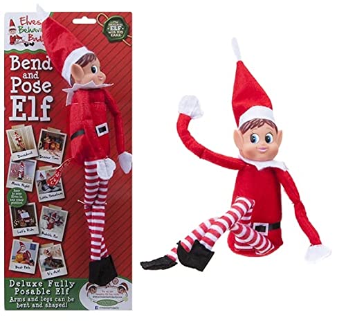 Elves Behavin Badly- lves Behavin Badly - Elfo Flexible con Cabeza de Vinilo (30,5 cm), Color Rosso, 12 Pulgadas (PMS 32aq33v1xx)