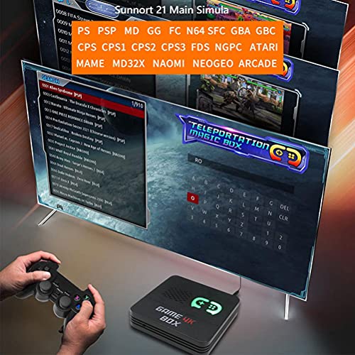 Emeili 2.4G Consola De Juegos ​Retro, Consola de Videojuegos 4K 6700 Juegos clásicos incorporados, Videojuegos Plug and Play, Mini Consola Retro Controlador de Gamepad portátil USB