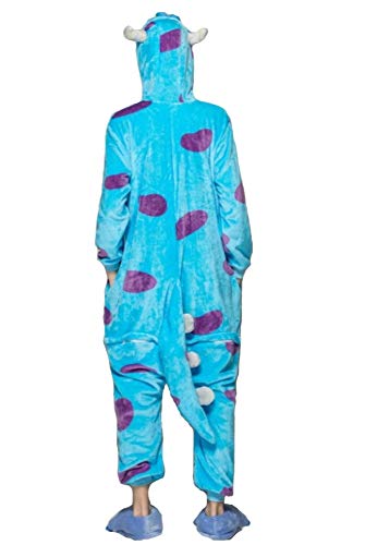 Emmarcon - Disfraz de carnaval halloween pijama cálido de animales kigurumi cosplay zoológico onesies S/altezza 149-159cm,max 60kg Sullivan