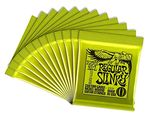 Ernie Ball Regular Slinky 2221-12 - Juego de cuerdas para guitarra eléctrica (12 set)