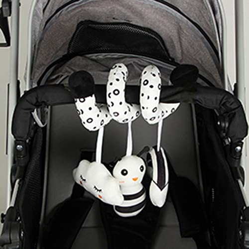 ERZU Juguete de Cuna para Asiento de Coche, Juguetes de Peluche en para bebés, Cochecito de Cuna para bebé para niños, Cochecito para Cama, Barra de Asiento de Coche