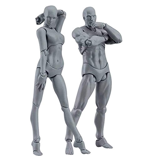 Espeedy Modelo del Cuerpo,2 Piezas/Set Cuerpo luz PVC Movebale Figura acción Modelo para SHF versión 2,0 Regalos- con Armas,Base,Mano y pie