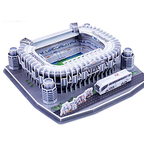 Estadio Modelo de Rompecabezas de 3D DIY, Estadio Santiago Bernabéu Jigsaw, Regalos para niños de construcción de Juguete Educación de Bricolaje