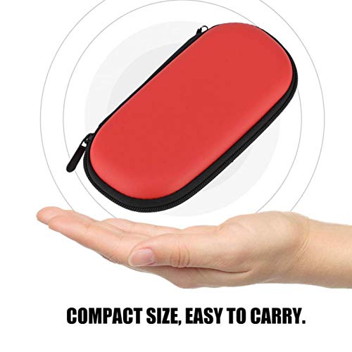 Estuche de Transporte para PS Vita 1000, PSV 2000, PSP 3000, Estuche de Transporte Duro Protector para Cargador, Cable, Auricular, etc, Impermeable y a Prueba de Golpes(Rojo)