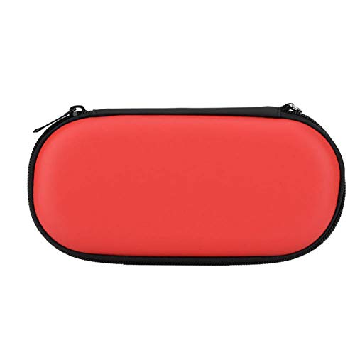 Estuche de Transporte para PS Vita 1000, PSV 2000, PSP 3000, Estuche de Transporte Duro Protector para Cargador, Cable, Auricular, etc, Impermeable y a Prueba de Golpes(Rojo)