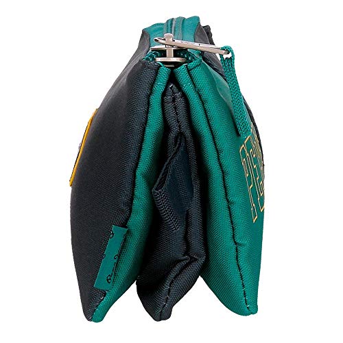 Estuche Pepe Jeans Mark Tres Compartimentos, Verde, 22x12x5 cm