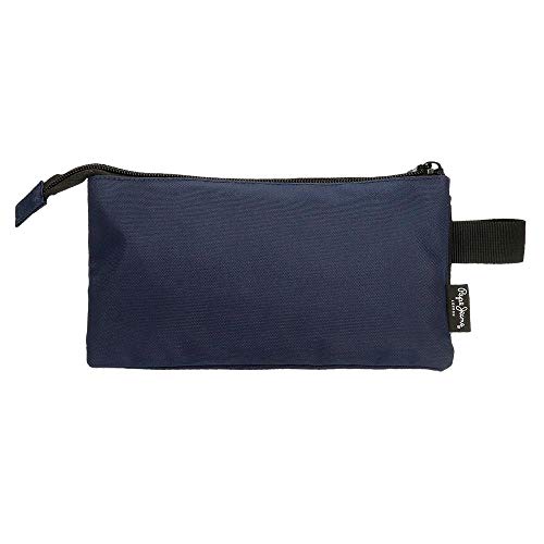 Estuche Pepe Jeans Split Tres Compartimentos, Azul, 22x12x5 cm