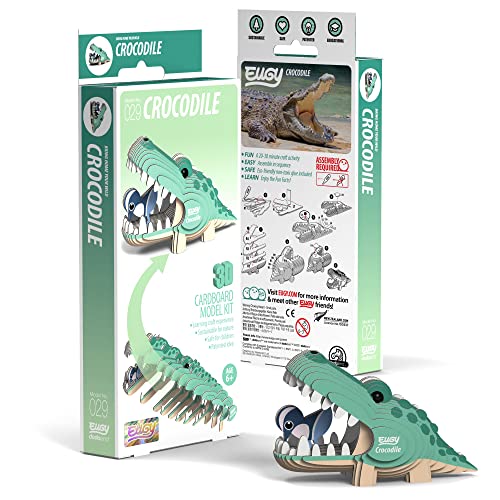 EUGY Kit de manualidades modelo 3D cocodrilo,