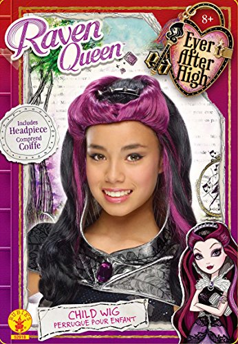 Ever After High - Peluca de Queen Raven (Rubie's 52918)