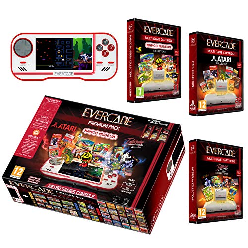 Evercade Premium Pack - Consola portátil con cartuchos retro multijuego