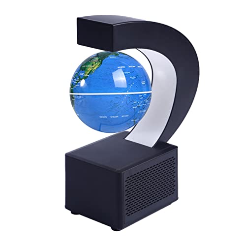 Explopur Magnetic Floating Globe BT Speaker 3.5 Pulgadas Leviation World Map Globe Levitating Rotating Earth Ball con LED Regalo Educativo de cumpleaños para niños, Estudiantes,