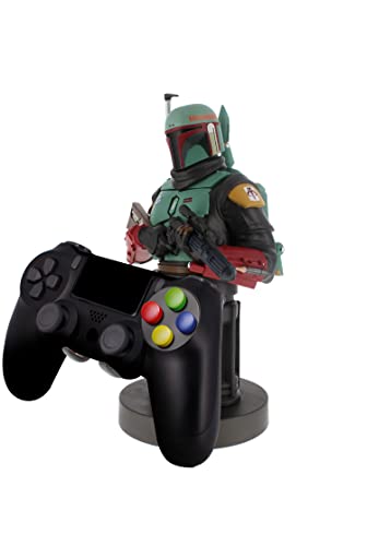 Exquisite Gaming - Cable Guy Boba Fett Star Wars, Soporte de sujeción o Carga para Mando de Consola o Smartphone. Producto con Licencia Oficial Disney (Playstation 4)