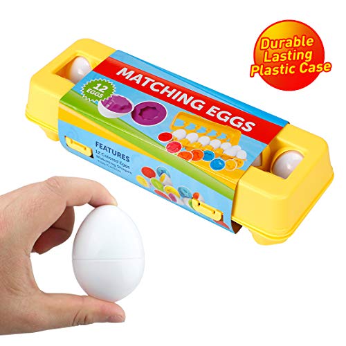 EXTSUD Huevos de Pascua Juguete Educativo para Niños Mayores de 3 Años Juego de Reconocimiento de Color y Forma Puzzle