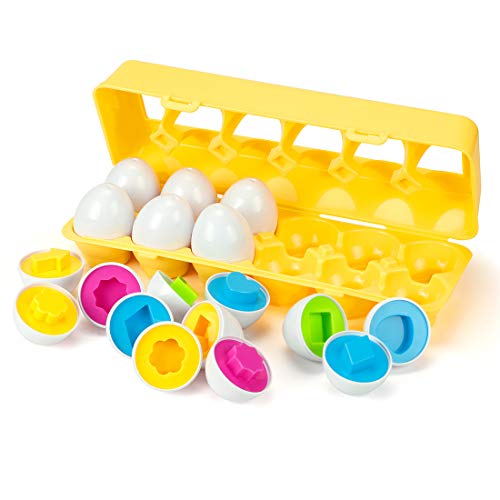 EXTSUD Huevos de Pascua Juguete Educativo para Niños Mayores de 3 Años Juego de Reconocimiento de Color y Forma Puzzle