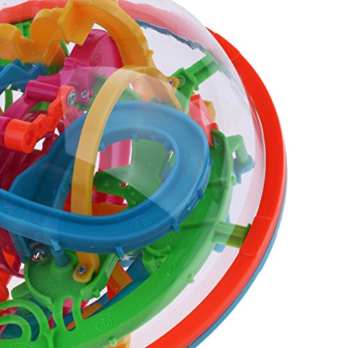 F Fityle 138 Barreras 3D Laberinto Esférico Bola Equilibrio Juego Rompecabezas Juguete Niño Regalo para Niños Pequeños