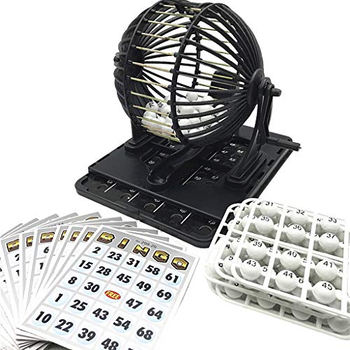 F Fityle Deluxe Reutilizable Bingo Lotto máquina portátil Durable para Entretenimiento en casa Fiesta Dibujar Bar Adultos niños Grupo