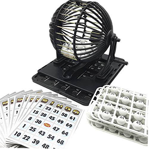 F Fityle Deluxe Reutilizable Bingo Lotto máquina portátil Durable para Entretenimiento en casa Fiesta Dibujar Bar Adultos niños Grupo