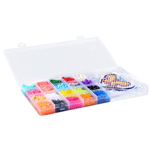 F Fityle Kit de Cuentas de fusibles Creativas, Cuentas de Hama, Juguetes de Bricolaje con Pinzas de Tablero de Clavijas, Cuentas de fusibles de Agua - 20 Colores