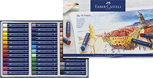 Faber-Castell 127036 - Estuche de cartón con 36 pasteles de aceite, multicolor