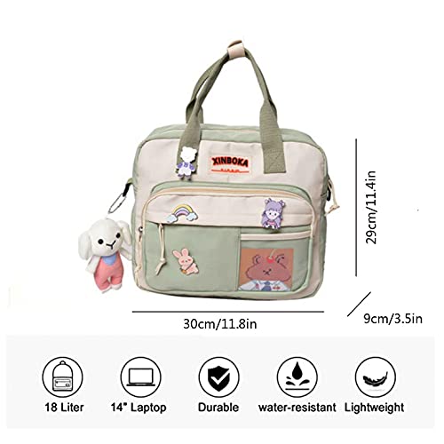 FACAIAFALO Bolso De Estudiante Kawaii úTiles Escolares Lindo Bolso De Mano Bolso De Hombro Adecuado para Viajes Y Turismo Universidad